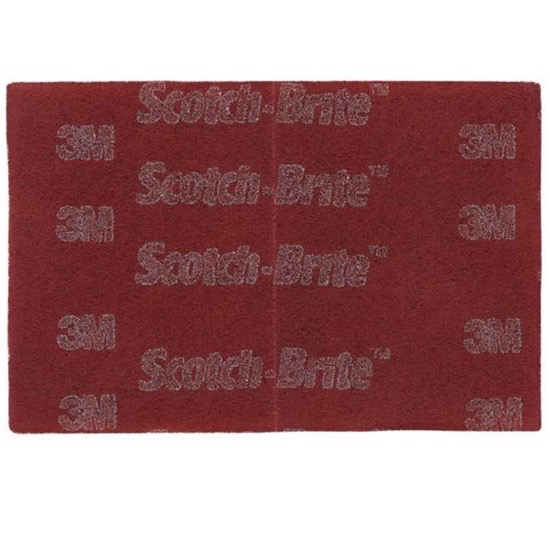 Scotch-Brite 7447 VF AO Maroon Perforated 230mm x 150mm Hand Pad