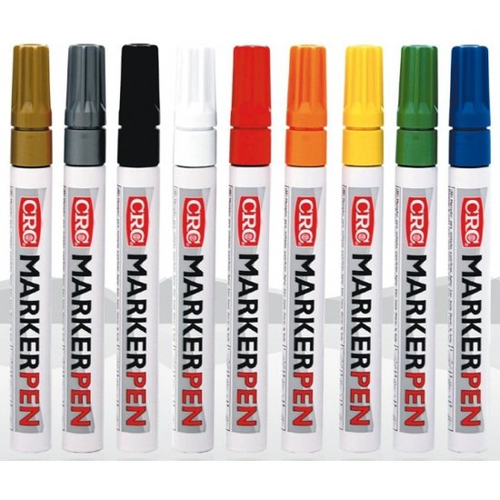 CRC Black Permanent Paint Marker Pen for Multi-Surface Use