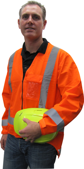 Hi-Vis Long Sleeve Vest - Orange - McConnell Logo