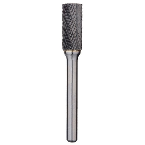 6.40mm (1/4”) x 4.80mm (3/16”) x 6mm Shank Cylindrical Square End Double Cut Carbide Burr