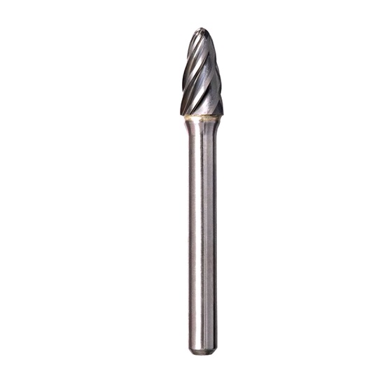 12.70mm (1/2”) x 25.40mm (1”) x 6mm Shank Radius Tree Aluminium Cut Carbide Burr