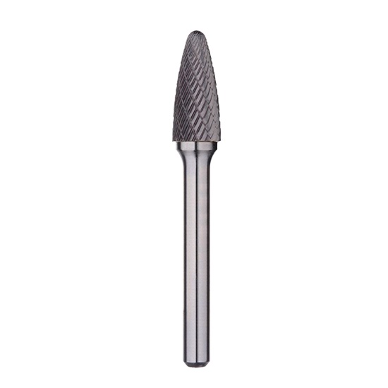 6.40mm (1/4”) x 15.90mm (5/8”) x 6mm Shank Radius Tree Double Cut Carbide Burr