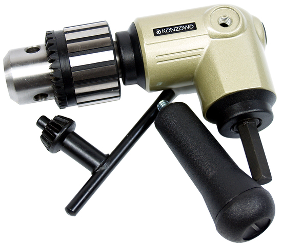 RIGHT ANGLE DRILL ATTACHMENT w 10mm KEY CHUCK