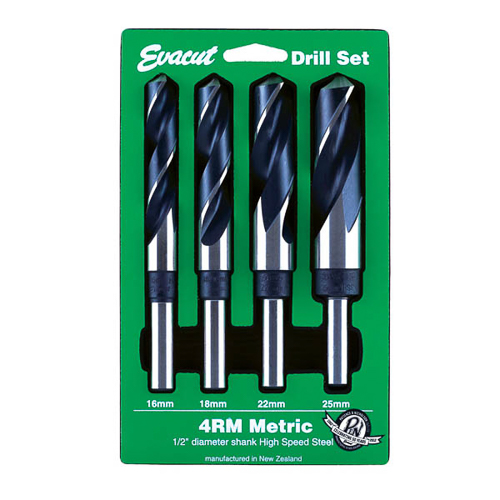 4pce 1/2” SHANK METRIC DRILL SET