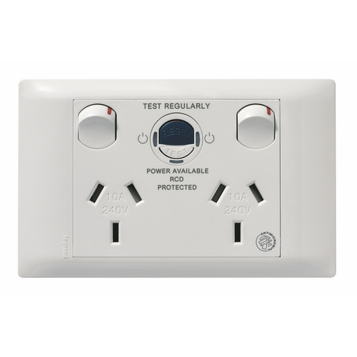 EXCEL LIFE MEDICAL SW SOCKET DBL 10A 10MA WHITE