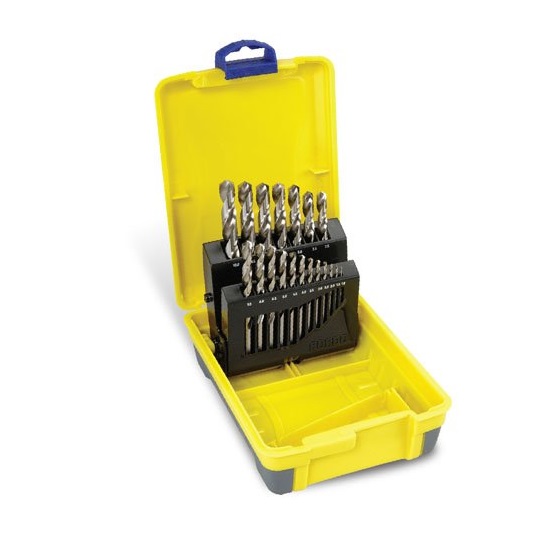 1.00-10.00mm 19 Piece Metric Bright HSS Jobber Drill Set in ABS Plastic Case