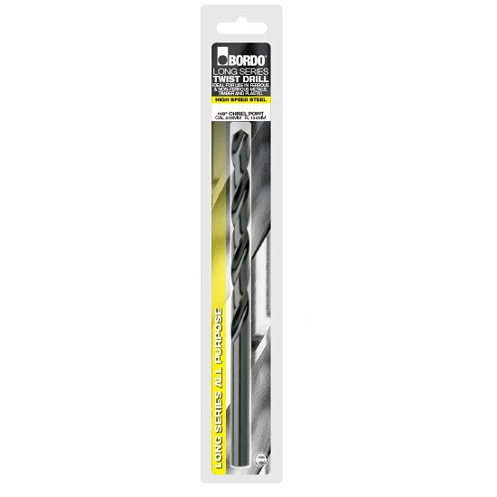 3/16” HSS Long Series Drill - Clam