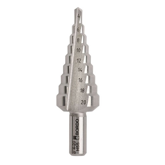 4-20 x 2mm Straight Flute HSS Step Drill