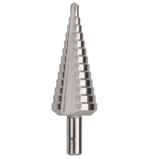 6-30 x 2mm Straight Flute HSS Step Drill