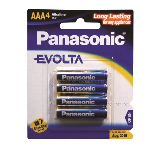 pkt4 “AAA” EVOLTA BATTERIES-PANASONIC