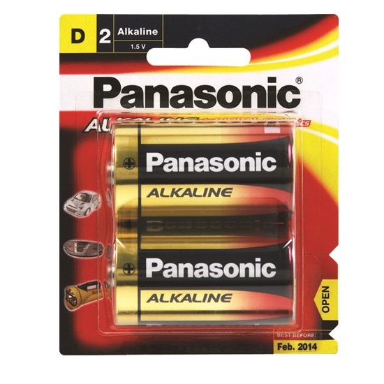 pkt2 “D” ALKALINE BATTERIES-PANASONIC