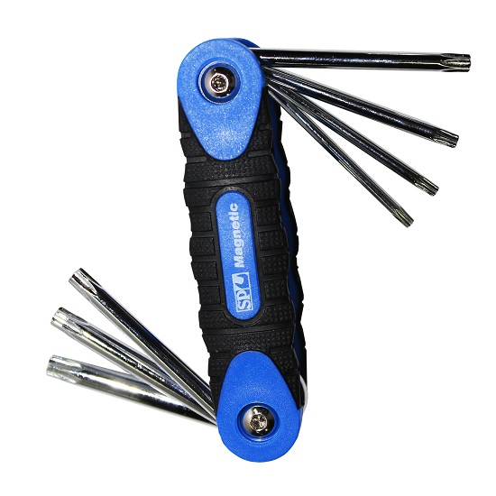 7pce Magnetic Folding Torx Key Set - SP Tools