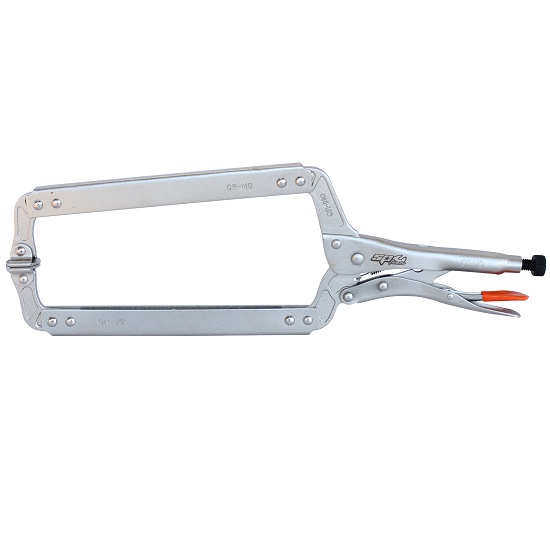 450mm Swivel Pad Deep Throat C-Clamp Locking Pliers - SP Tools