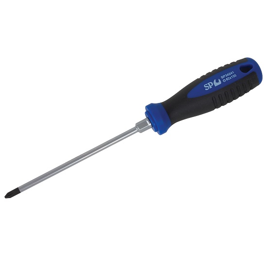 #2 x 150mm Premium Hex Bolster Phillips Screwdriver - SP Tools