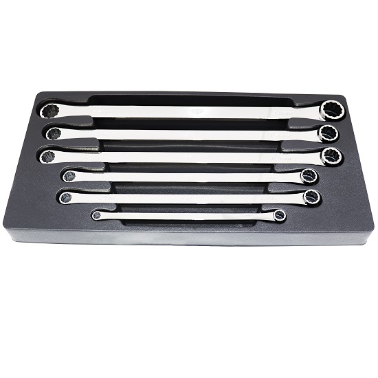 6pce Flat Ring Spanner Set - Metric - SP Tools