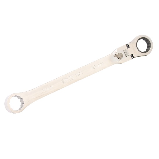 10mm Geardrive Double Ring Flex Head Spanner - SP Tools