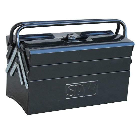 5 Tray 404mm Custom Cantilever Tool Box - Black - SP Tools