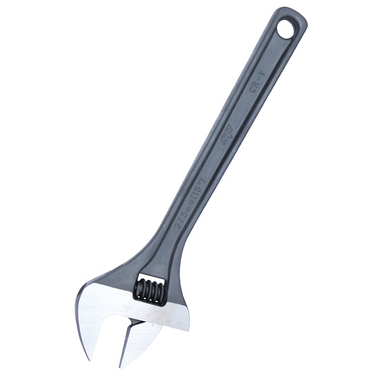 375mm Premium Adjustable Wrench Black - SP Tools