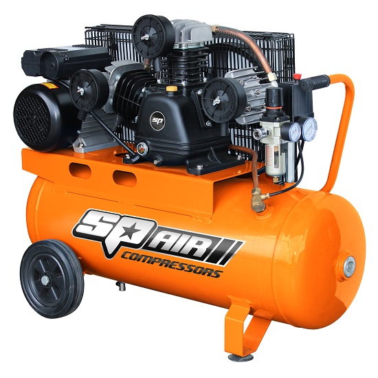 3HP Belt Drive Trade Cast Triple 60Lt Compressor - SP Tools