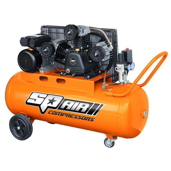 3HP Belt Drive Trade Cast Triple 100Lt Compressor - SP Tools