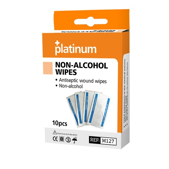 10pk Platinum Non-alcohol Wipes 3.5gram Satchet