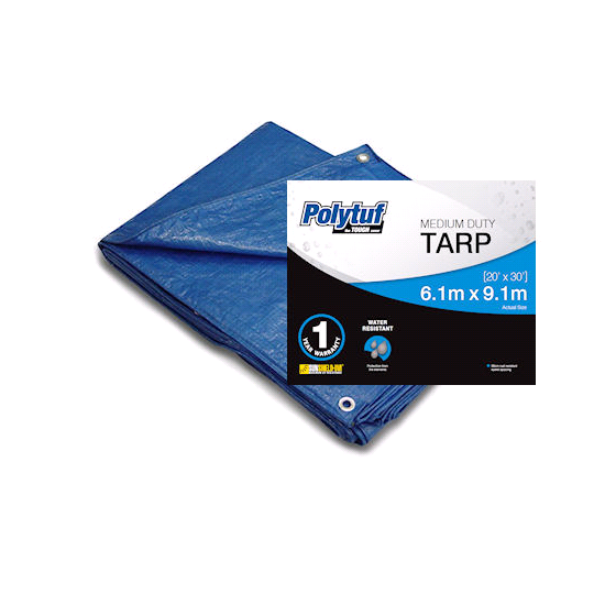 Tarp 6.1m x 9.1m Polytuf Medium Duty Blue