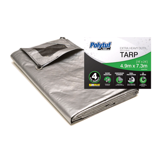 Tarp  D-Ring Extreme Duty Silver/Black