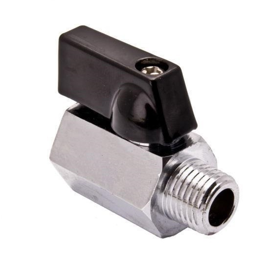 6mm (1/4in) BSP Male/Female Mini Tee Handle Ball Valve