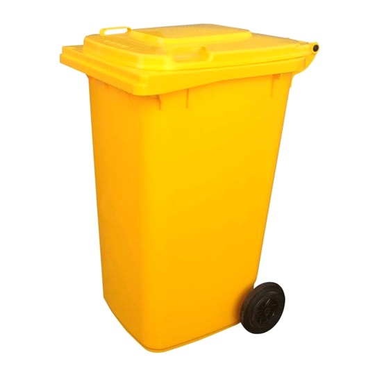 240 ltr YELLOW WHEELIE BIN