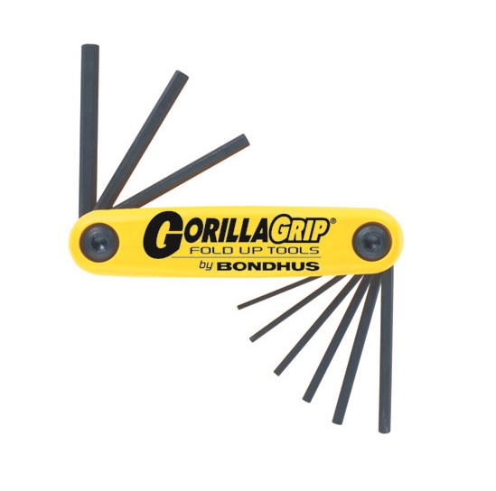 9pce 5/64-1/4” HEX FOLD UP GORILLA SET