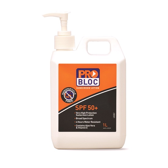 1L Pump Bottle 50+ PRO BLOC SUNSCREEN