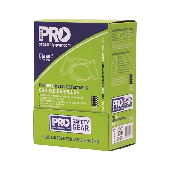 box100 Probel Metal Detectable Corded Earplugs