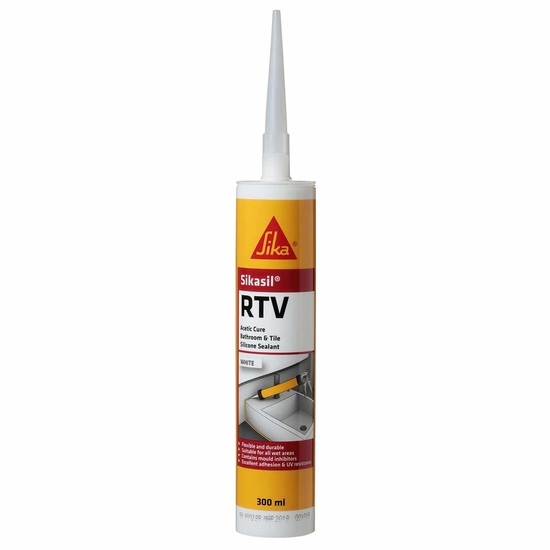 300ml SIKASIL RTV BATHROOM&TILE WHITE-cartridge