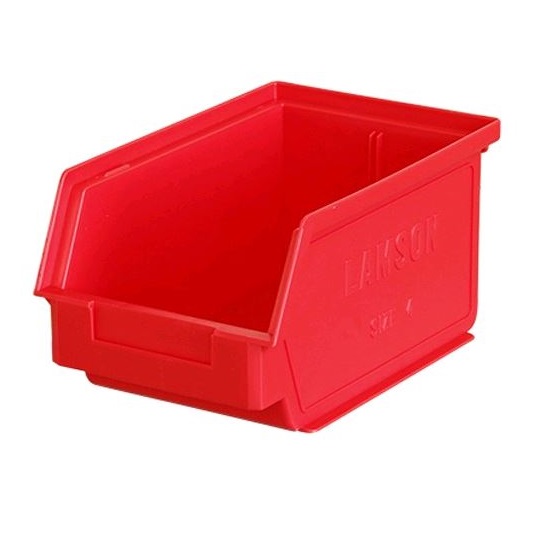 230d x 150w x 125h mm SIZE 4 RED LAMSON BIN