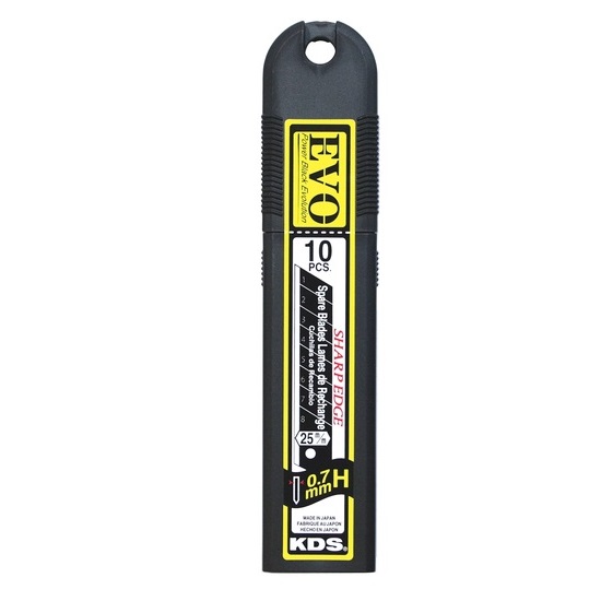 pkt10 25mm BLK SNAP BLADES