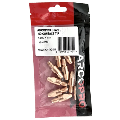 ARCOPRO BINZEL HD CONTACT TIP 1.0MM X 8MM MB36 10PK