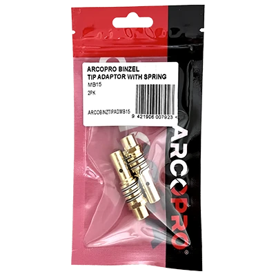 ARCOPRO BINZEL TIP ADAPTOR WITH SPRING MB15 2PK